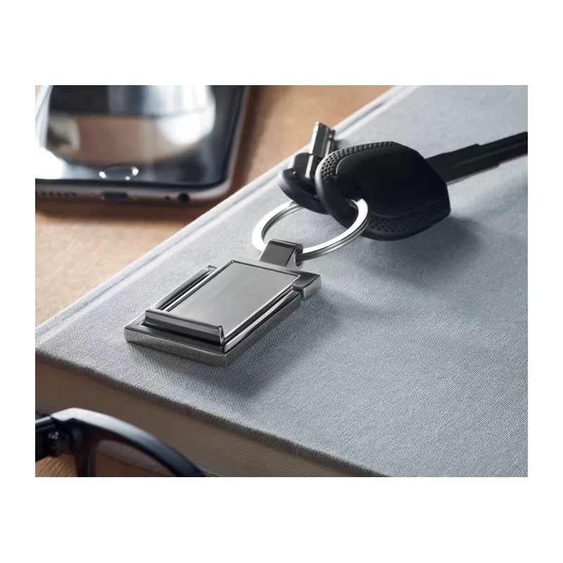 Brelok metalowy z podstawką na telefon STANRIN - Srebrny (MO2186-14)