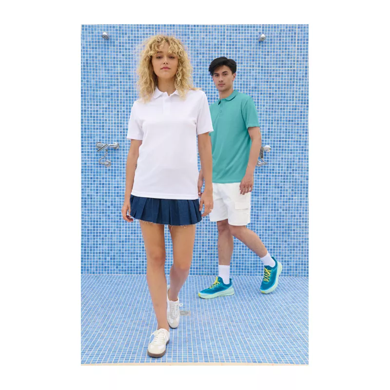 Polo sportowe unisex z recyklingu Sol's PITCHER - Pool Blue (S04442-BP)