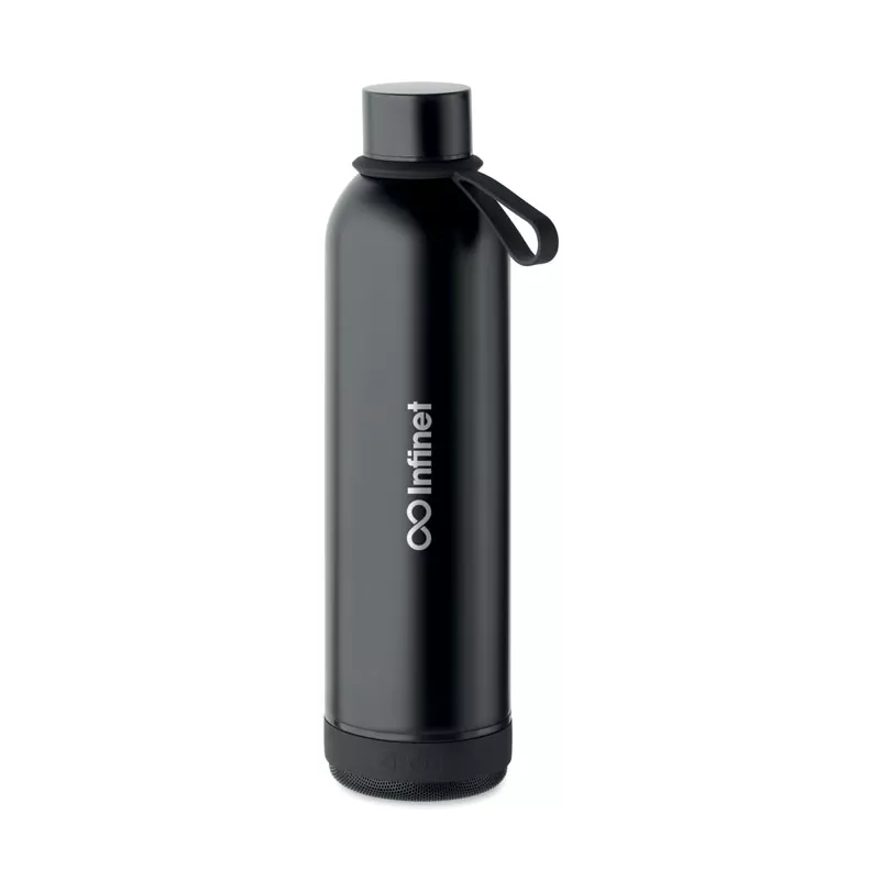 Butelka termiczna 500 ml z głośnikiem 3W MUSEY - Czarny (MO2312-03)