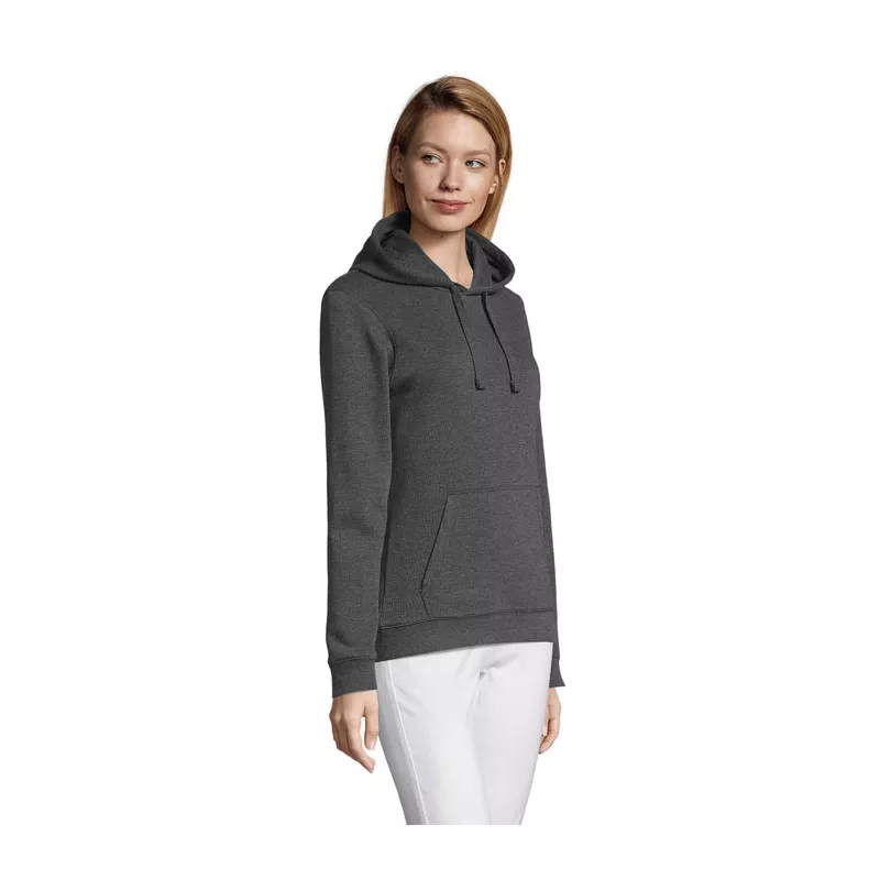 Bluza damska z kapturem 280 g/m² Sol's SPENCER WOMEN - Charcoal Melange (S03103-CE)