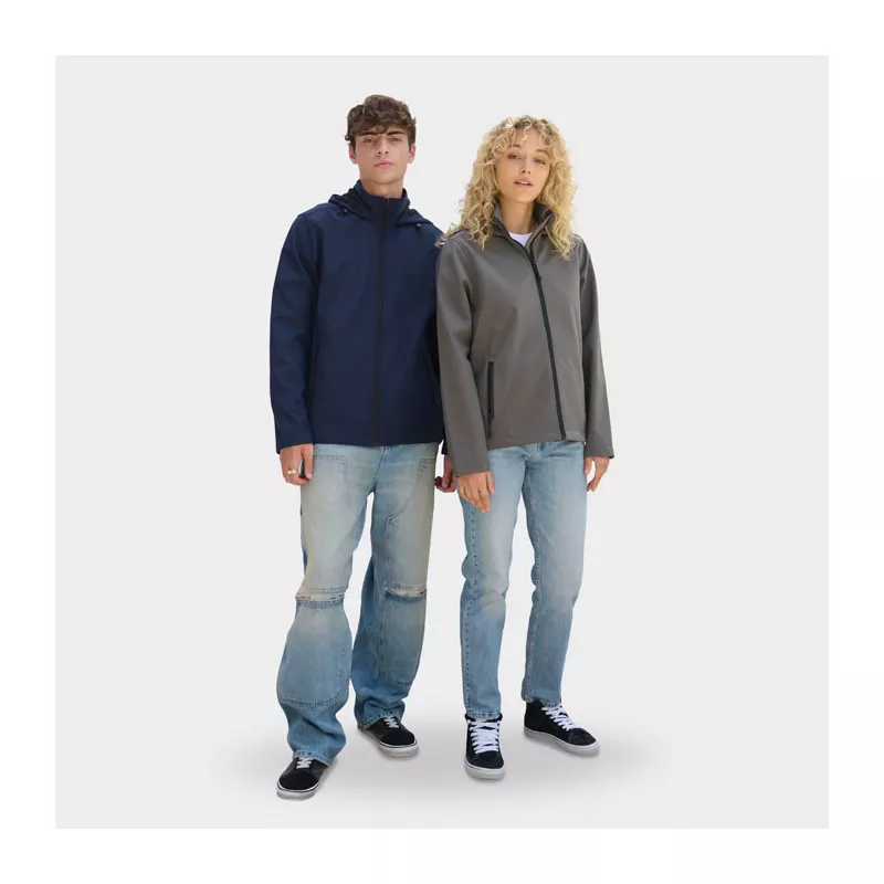 Softshell damski z kapturem Sol's RACE HOODED WOMEN - Szarość Węgla Drzewnego (S04448-CR)