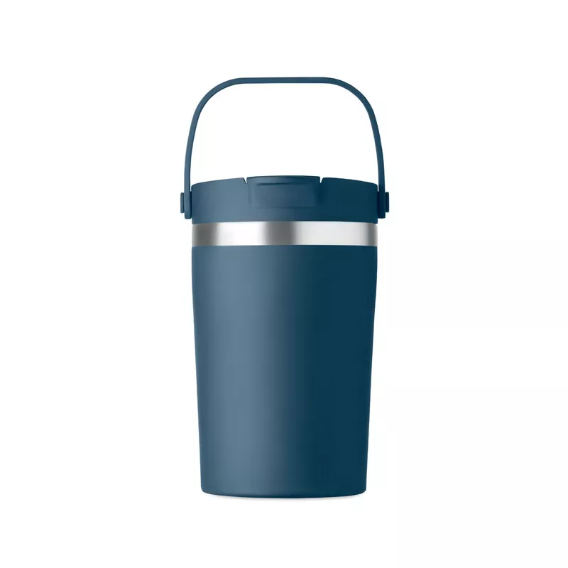 Kubek termiczny ze słomką i paskiem 350 ml COZYCUP - Francuski Granat (MO2922-85)