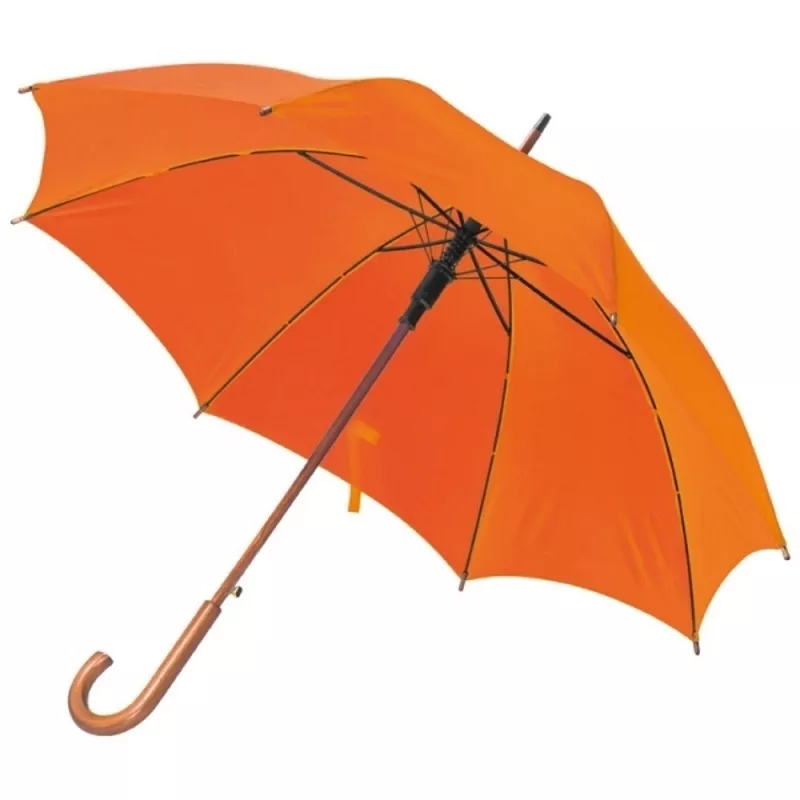 Parasol automatyczny drewniany Ø105 cm NANCY - pomarańczowy (513110)