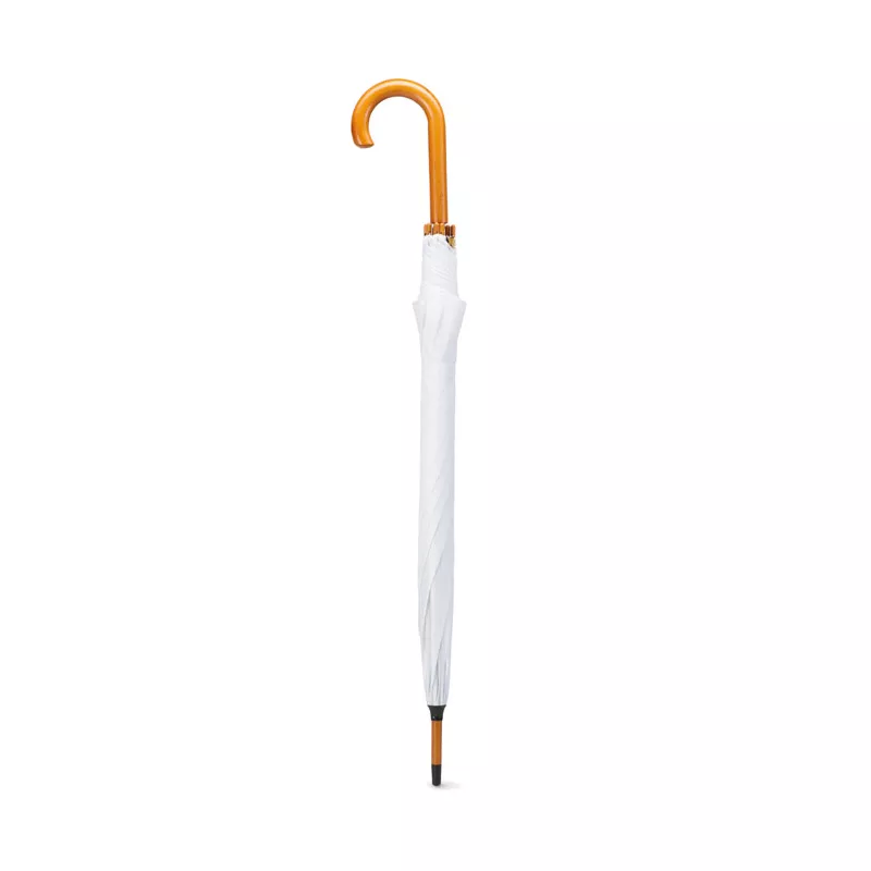 Parasol automatyczny 23,5" z drewnianą rączką CUMULI - Bialy (KC5131-06)