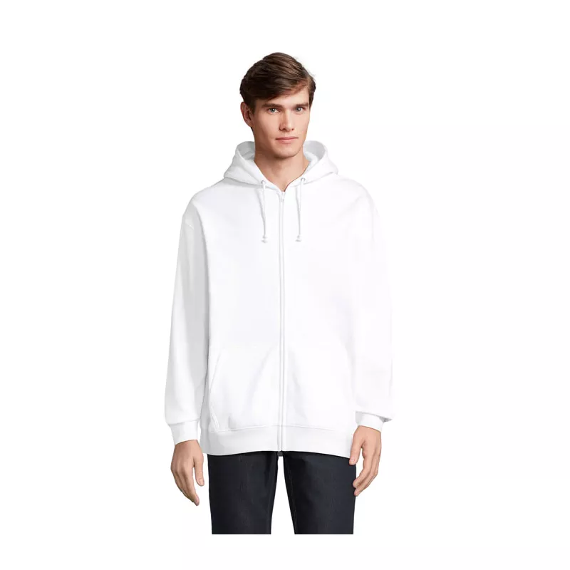 Bluza rozpinana z kapturem Sol's CARTER - Bialy (S03812-WH)
