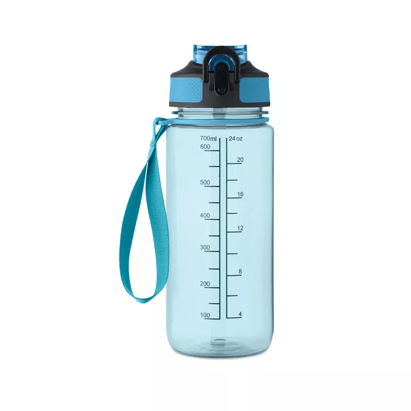 Butelka sportowa motywacyjna z RPET 700 ml ENKEL - Przezroczysty Blekitny (MO2792-52)