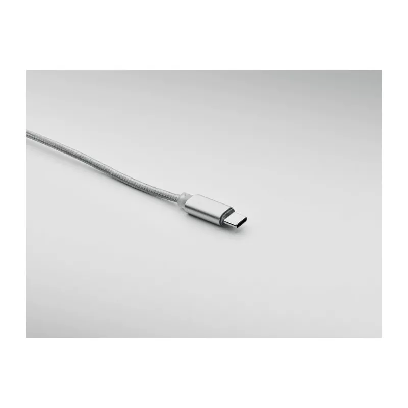 Kabel do ładowania aluminiowy 2w1 120 cm CABLONG - Srebrny (MO2081-14)