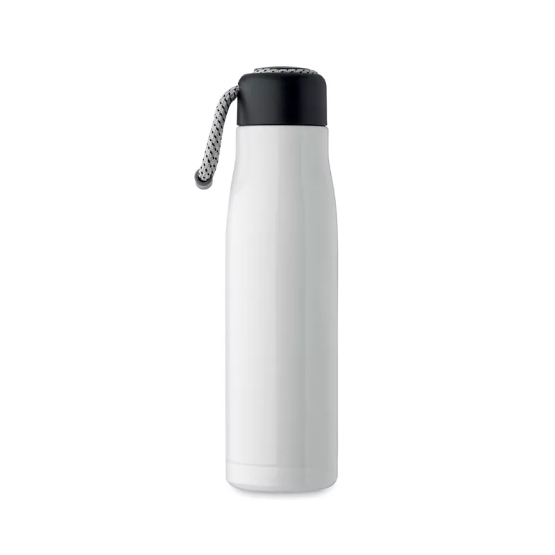 Butelka termiczna z uchwytem sznurkowym 500 ml CORDLE - Bialy (MO2413-06)