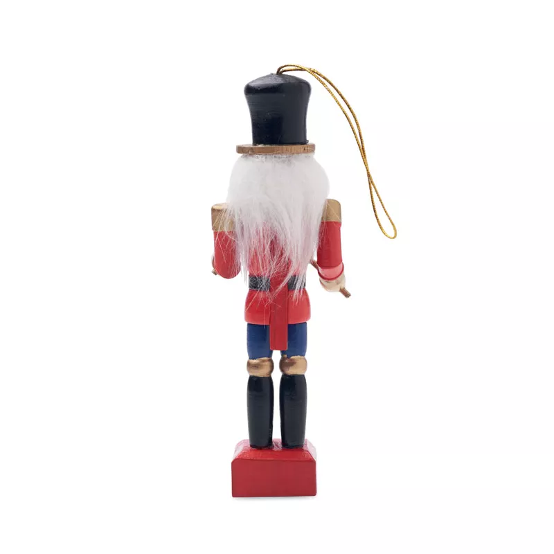 Figurka dziadek do orzechów drewniana 13,2 cm JOLLY - Czerwony (CX1552-05)