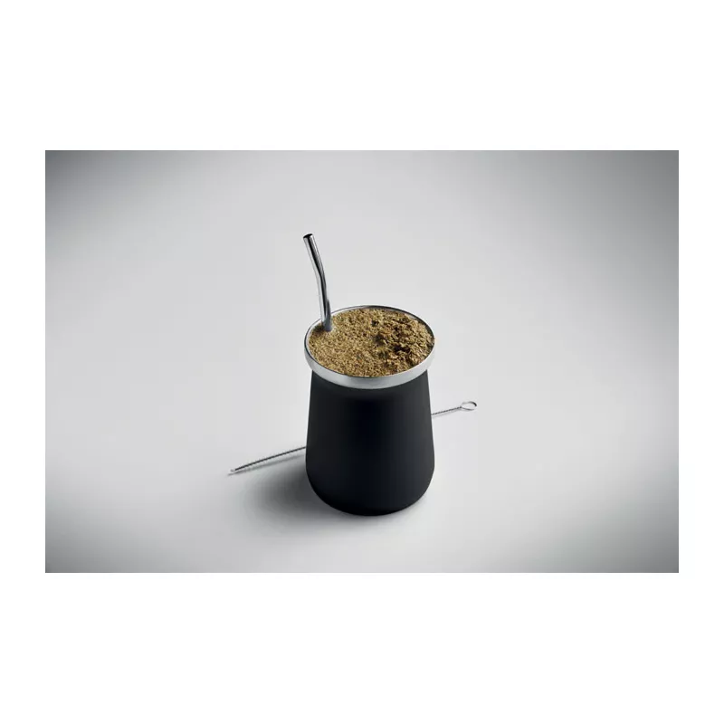 Kubek do yerba mate z bombillą 240 ml MIYERBA - Czarny (MO2776-03)