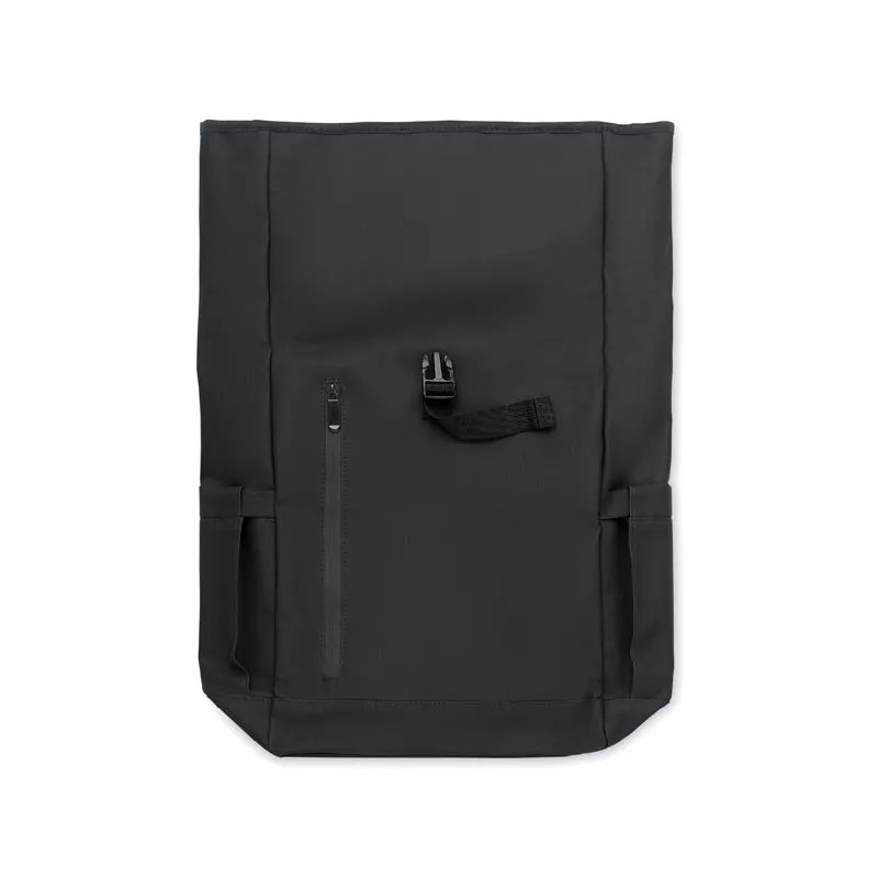 Plecak rolltop na laptop RPET 600D BANGKOK ROLL - Czarny (MO2643-03)
