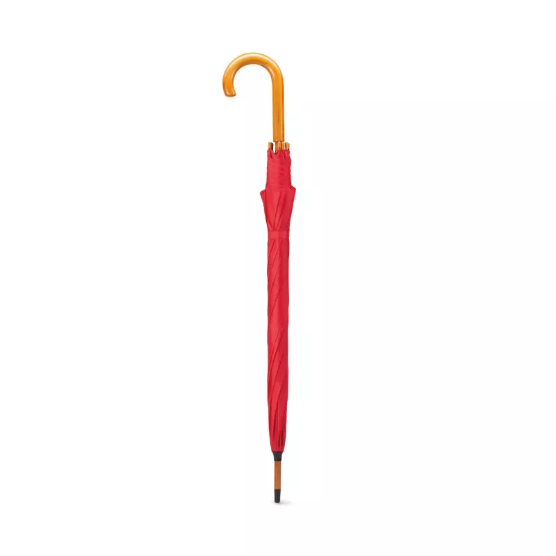 Parasol klasyczny 23" z drewnianym trzonem CALA - Czerwony (KC5132-05)