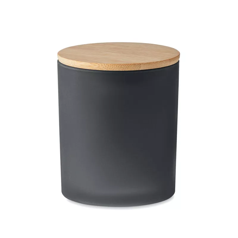 Świeca zapachowa w matowym słoju 280 g KEOPS LARGE - Czarny (MO6621-03)