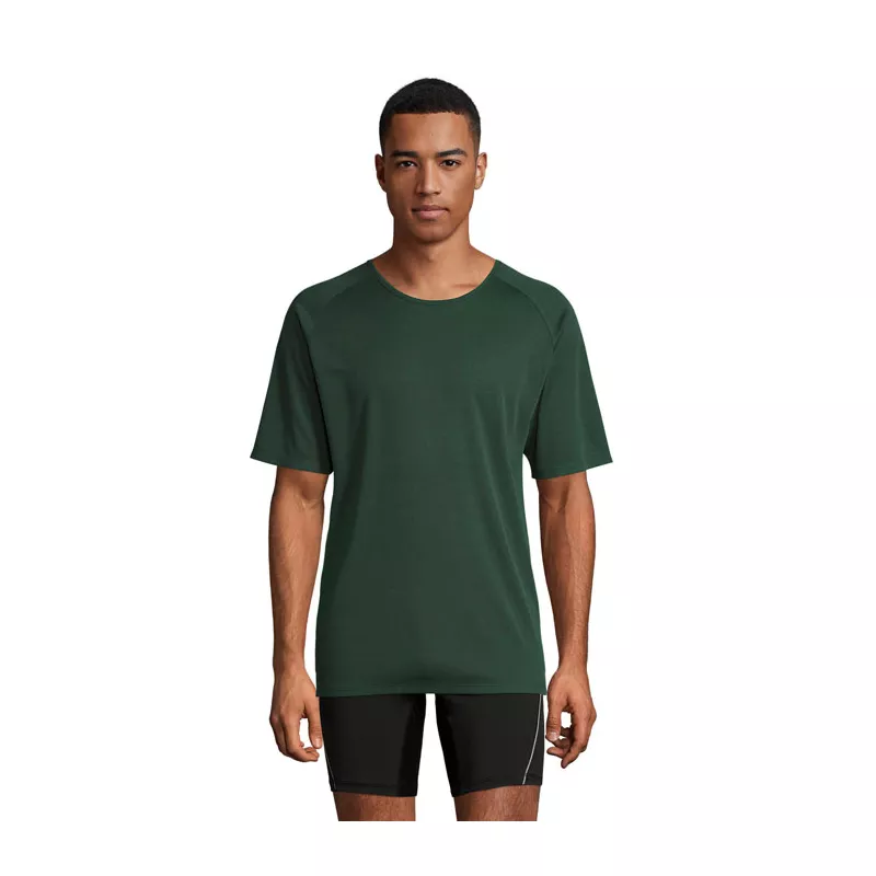 Koszulka sportowa męska raglan 140 g/m² Sol's SPORTY - Ciemno-Zielony (S11939-FG)