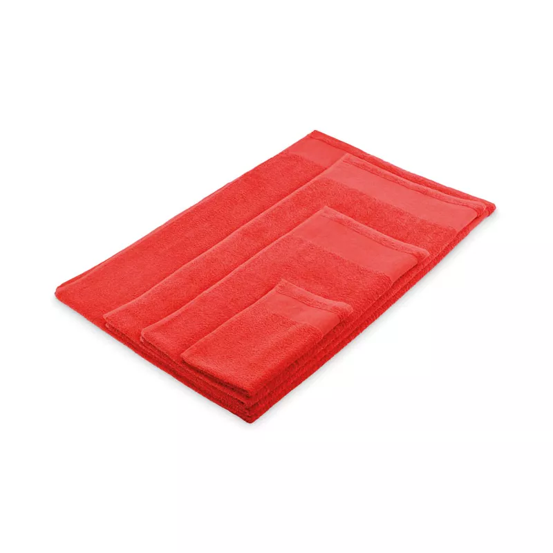 Ręcznik do rąk bawełniany 380 g/m² 50x100 cm ISLAND 50 - Czerwony (MO2765-05)