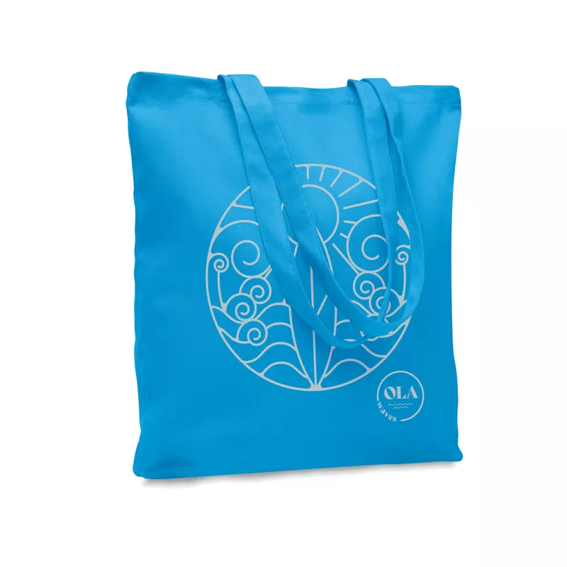 Torba bawełniana na zakupy 270 g/m² RASSA COLOURED - Turkusowy (MO6442-12)