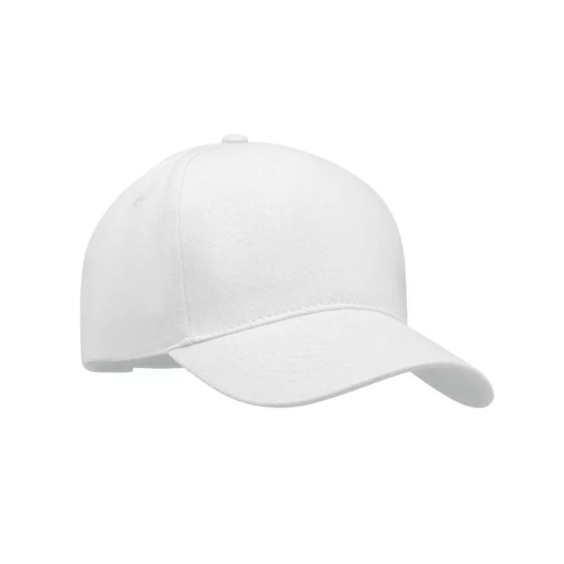 Czapka z daszkiem 5-panelowa 260 g/m² LONG BEACH SINGA - Bialy (MO6875-06)