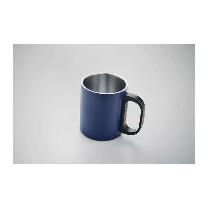 Kubek dwuścienny stalowy z uchwytem 300 ml TANISS - Francuski Granat (MO6600-85)