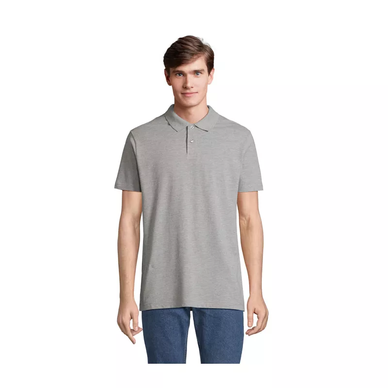 Koszulka polo unisex z czesanej bawełny Sol's PULSE - Szary Melanż 2 (S04502-GY)
