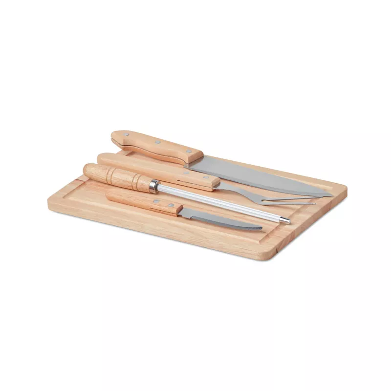 Zestaw do grilla z deską do krojenia w etui GRILLE - Czarny (MO9686-03)