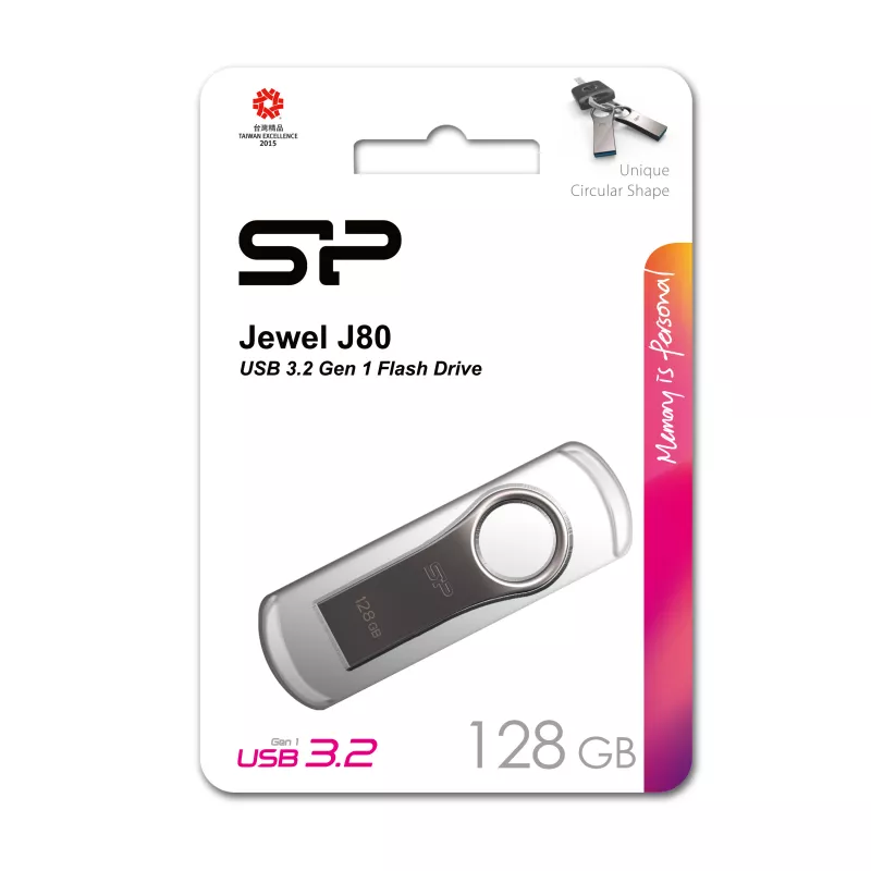 Pendrive Jewel J80, 16GB 3.0 Silicon Power - szary (EG800007 128GB)