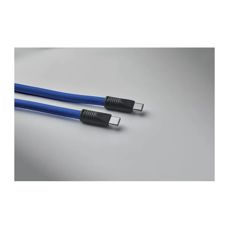 Smycz do telefonu z kablem 60W USB-C COCHARGE - Niebieski (MO2618-37)
