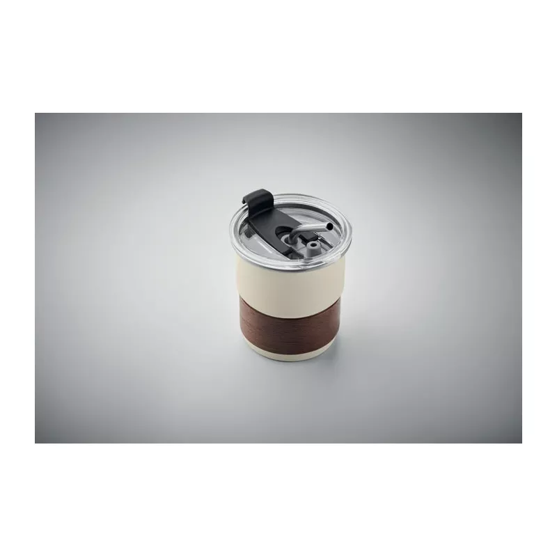 Kubek stalowy ze słomką 260 ml MATE - Bezowy (MO2423-13)