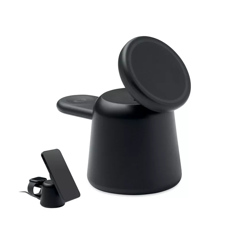 Stacja ładująca 3 w 1 magnetyczna 15W SIMPA - Czarny (MO2732-03)