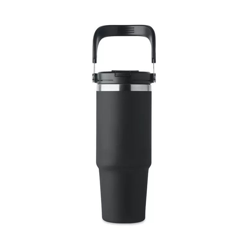 Kubek termiczny ze słomką ze stali 850 ml SUMA HAND - Czarny (MO2561-03)