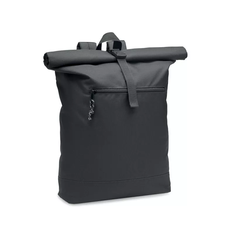 Plecak rolltop RPET 600D z wyściełanymi plecami NAPA - Czarny (MO6998-03)