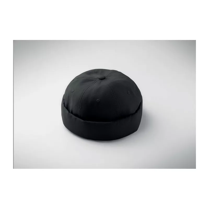 Czapka docker ze szczotkowanej bawełny 260 g/m² DOCK - Czarny (MO2923-03)
