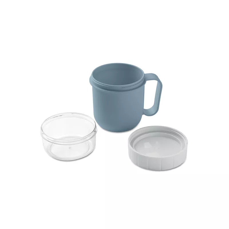 Kubek śniadaniowy z pojemnikiem 450 ml CUP ON GO - Petrol (MO2679-20)