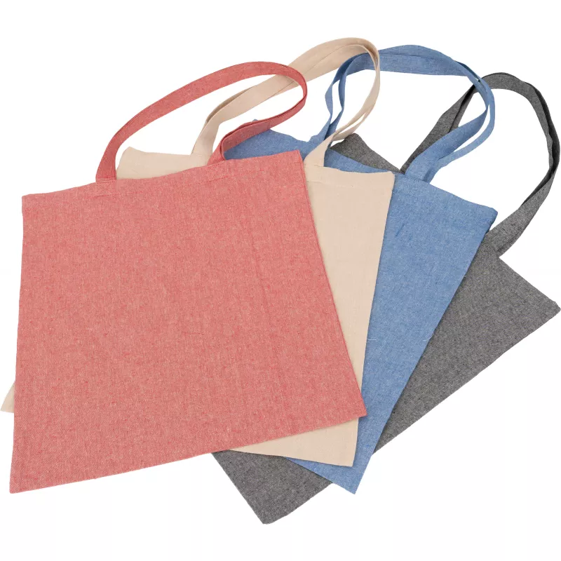 Torba bawełniana z recyklingu z długimi uszami 140 g/m2 LAMBERTO - biały (6235806)