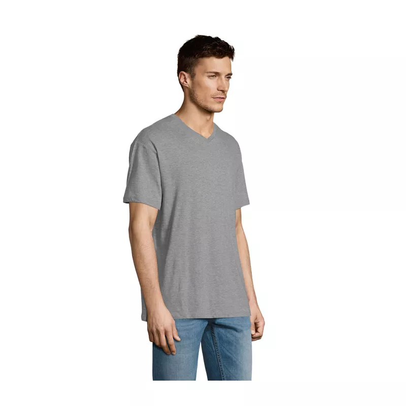 Koszulka męska V-neck 150 g/m² Sol's VICTORY - Szary Melanż (S11150-GM)