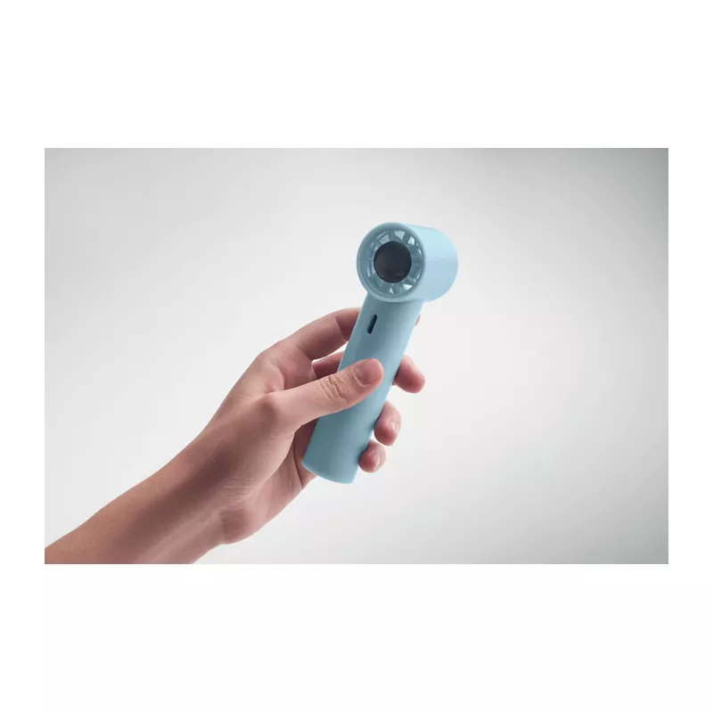 Mini wentylator ręczny z wyświetlaczem 2600 mAh GLACI - Baby Blue (MO2780-66)