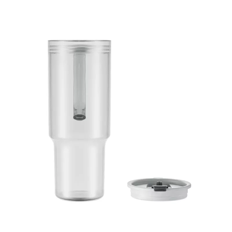 Kubek z RPET ze słomką 1200 ml MUGORA - Przezroczysty (MO2964-22)
