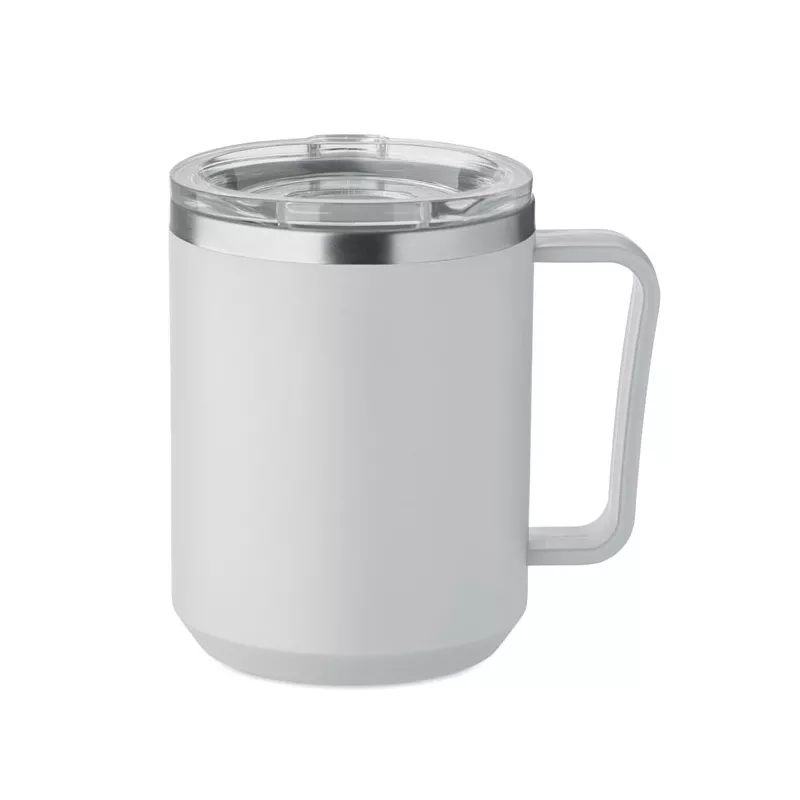Kubek dwuścienny z przesuwaną pokrywką 400 ml COCOA - Szary (MO2900-07)