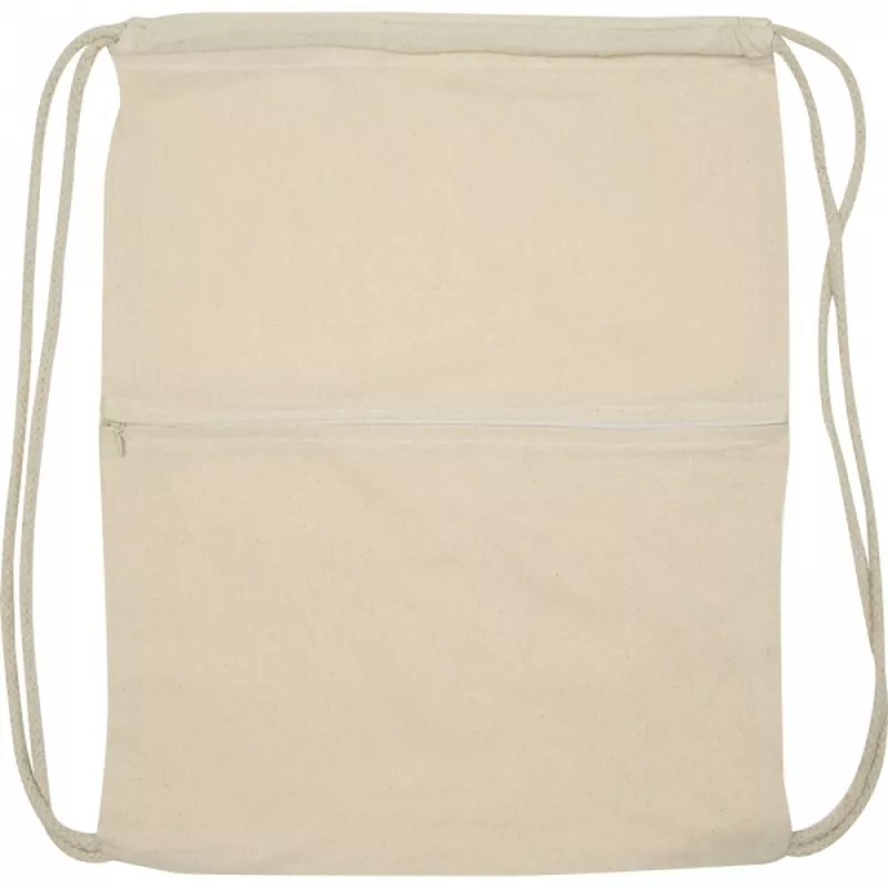 Worek bawełniany 140g/m² z kieszonką na zamek - biały (6495006)