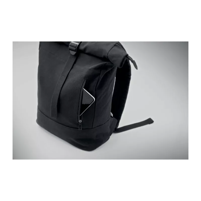 Plecak rolltop na laptop 15" 340 g/m² KOPER ROLL - Czarny (MO2400-03)