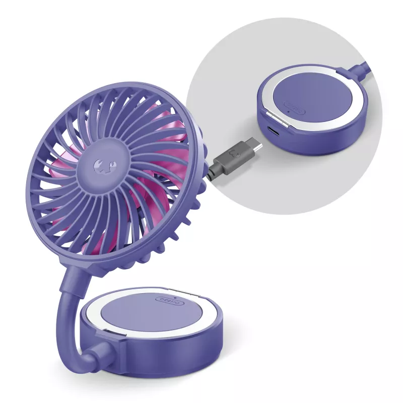 Fresh 'n Rebel Bezprzewodowy Magnetyczny Wentylator z Podstawką pod Telefon - purpurowy (LT49755-N0072)