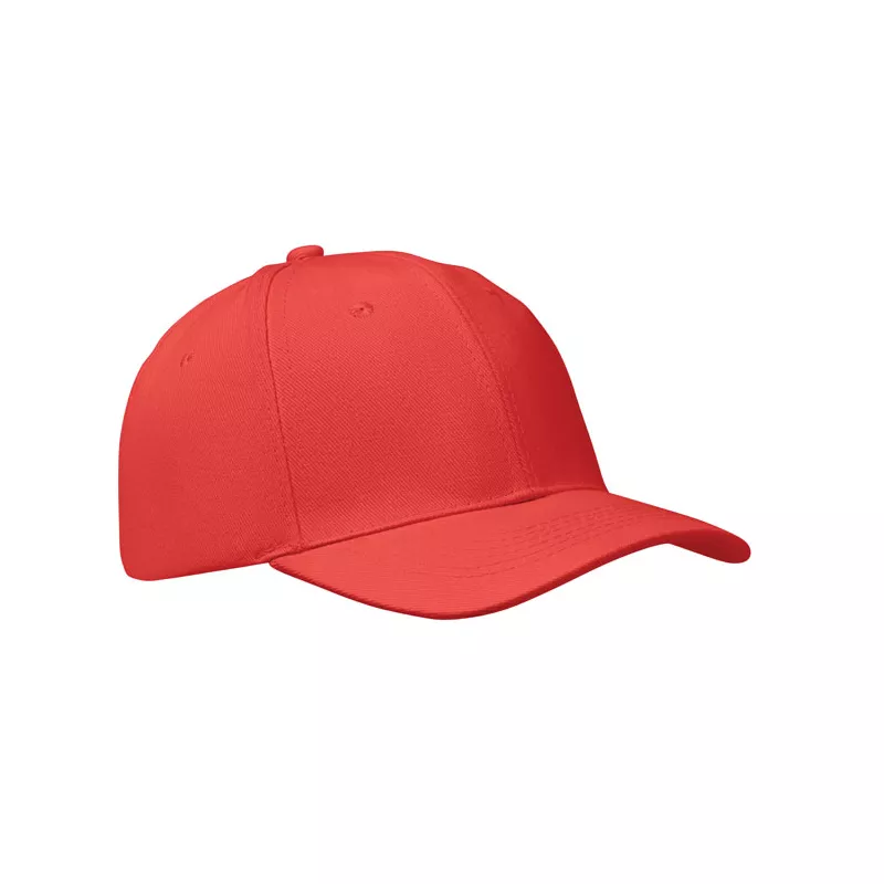 Czapka z daszkiem 6-panelowa 260 g/m² BUFFALO - Czerwony (MO1464-05)