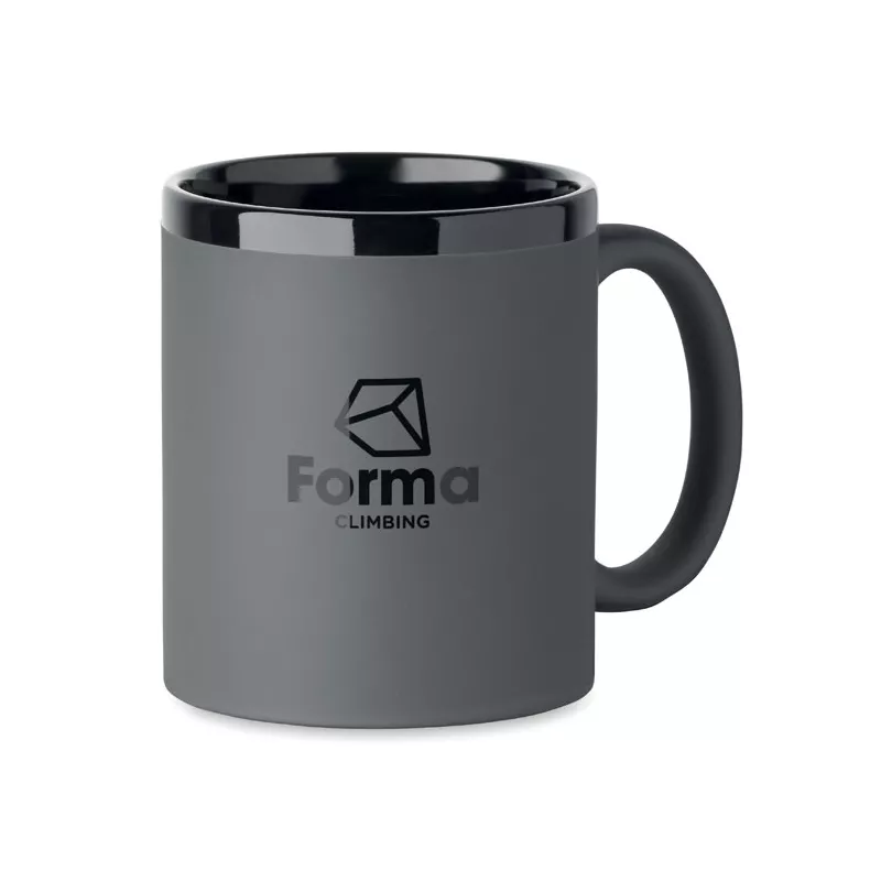 Kubek ceramiczny soft touch 300 ml RUBY - Kamienny Szary (MO2719-15)