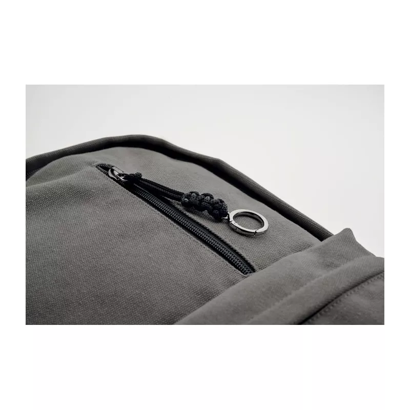 Plecak na laptop 15" z recyklingu 450 g/m² LEIRUR - Kamienny Szary (MO2391-15)