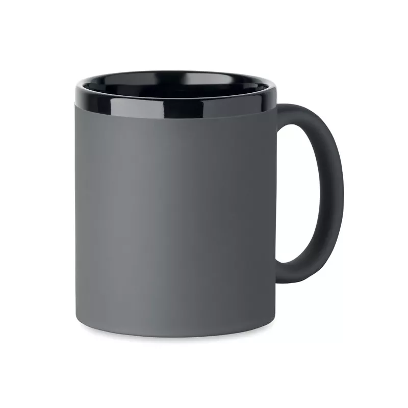 Kubek ceramiczny soft touch 300 ml RUBY - Kamienny Szary (MO2719-15)