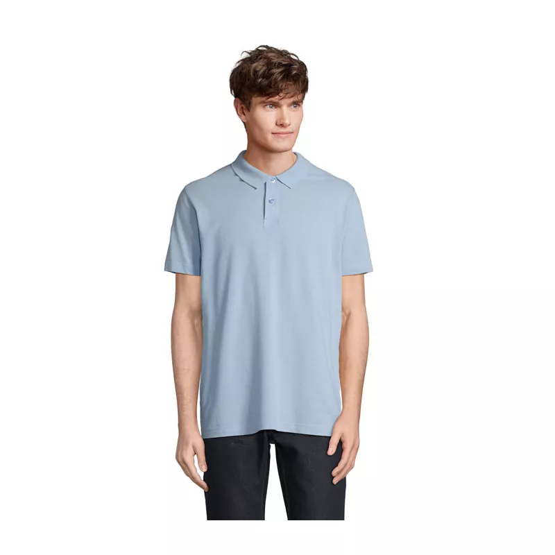 Koszulka polo unisex z czesanej bawełny Sol's PULSE - Sky Blue Pique (S04502-SP)