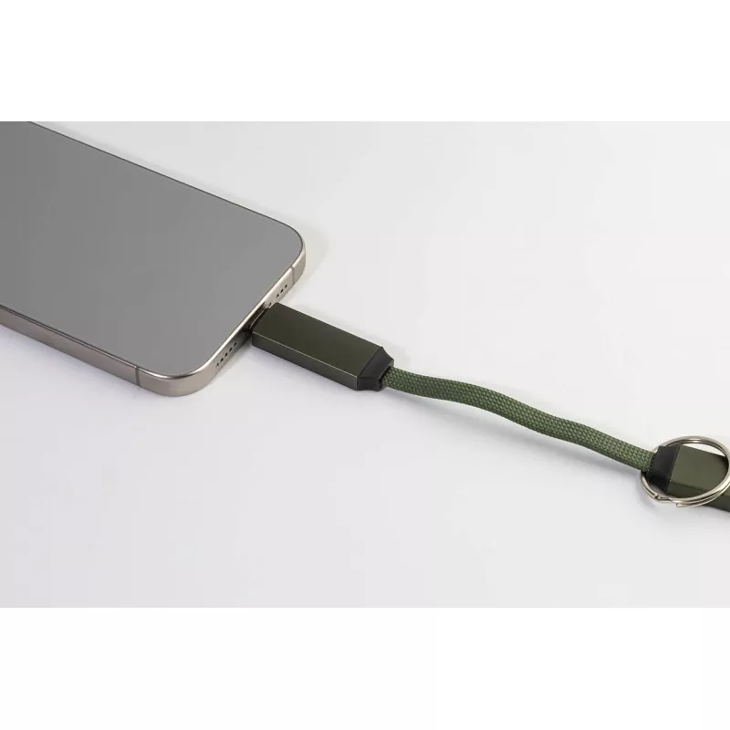 Keycab přívěsek na klíče 60W kabel USB-C - ciemno zielony (AP864151-07A)