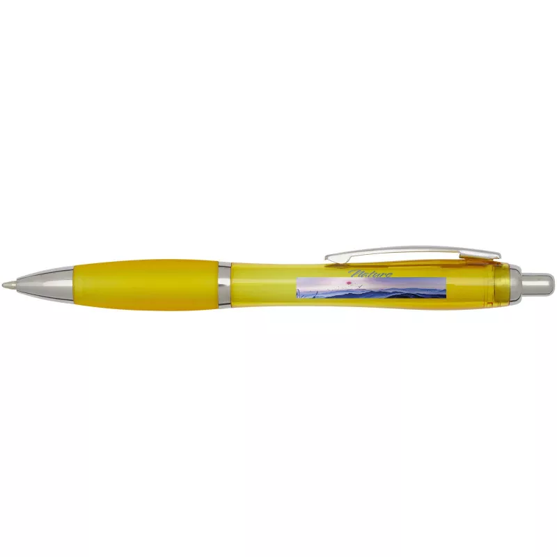 Nash długopis kulkowy z tworzyw sztucznych pochodzących z recyklingu z certyfikatem RCS, z kolorowym korpusem i uchwytem (cza - Żółty (10645411)