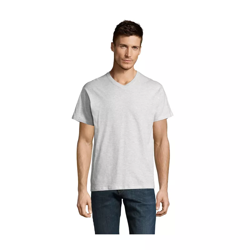 Koszulka męska V-neck 150 g/m² Sol's VICTORY - Popiól (S11150-AS)