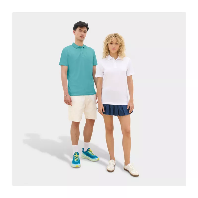 Polo sportowe unisex z recyklingu Sol's PITCHER - Pool Blue (S04442-BP)