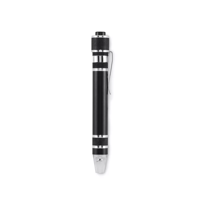 Multitool w kształcie długopisu z latarką TUBULAR - Czarny (MO2498-03)